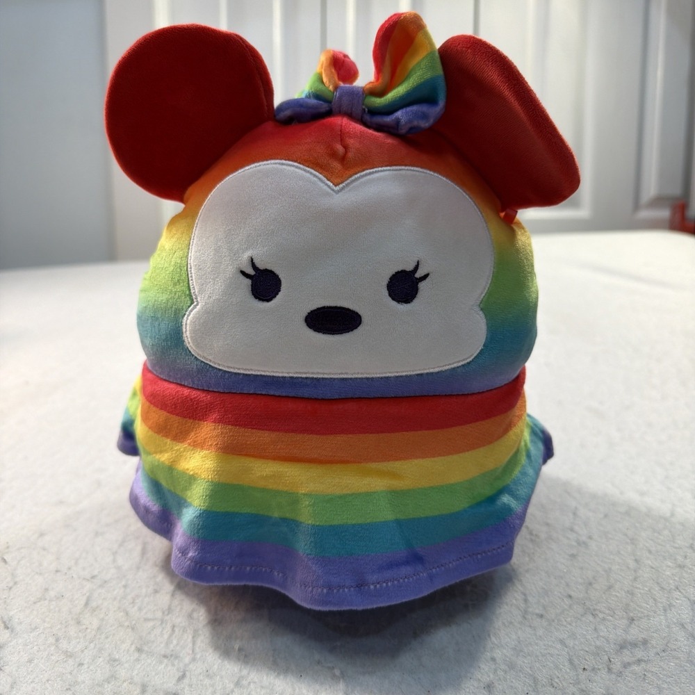 Squishmallow‎ Minnie Mouse Rainbow 10" Plush Disney Colorful